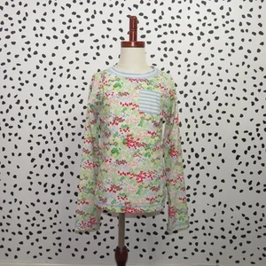 Hanna Andersson Floral Print Girls Long Sleeve Rash Guard Size 150cm (12) - Picture 1 of 6
