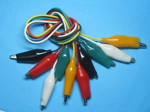 Cable de prueba de clip de cocodrilo de 25 piezas 5 colores longitud 50 cm tamaño grande 43 mm L - Imagen 1 de 2