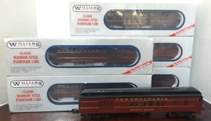 WILLIAMS~ PENN RR~ "BROADWAY LIMITED"~ MADISON STYLE~ 6 PASS. SET ~ #M225S ~ NIB - Picture 1 of 17