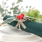 Serviettenschnalle Auffälliges Dekoratives Weihnachtliches Grünes Blatt