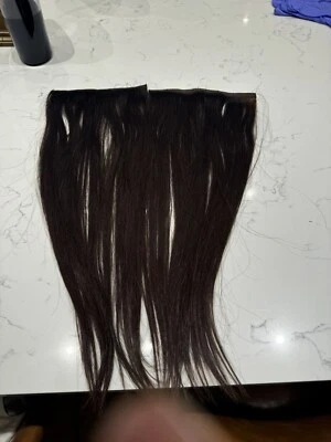 Extensiones de cabello humano en extensiones de cabello humano real 21 pulgadas marrón oscuro. Foto 1 de 3