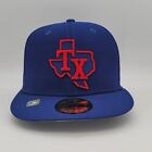 Casquette chapeau Texas Rangers entraînement de printemps mailles bleues gris UV taille 7