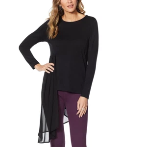 DG2 by Diane Gilman Dramatic Mixed Media Asymmetric Top-Large 679876-R - Picture 1 of 4