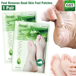 4 pair Foot Peel Exfoliating Callus Peel Soft Feet Removes Dead Skin ALOE VERA - Picture 1 of 16