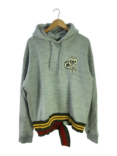 DSQUARED2 Felpa con Cappuccio Toppe Foderata in Pile Catena a Costine Design XXL Cotone Grigio