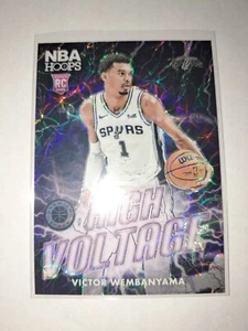 2023-24 Panini Hoops Premium Stock Victor Wembanyama RC High Voltage SSP #10 - Picture 1 of 4