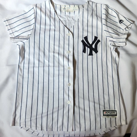New York Yankees Mickey Mantle #7 MLB Baseball Majestic Cool Base XL Jersey Whit Cover