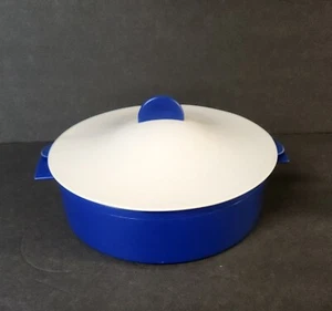 Tupperware  Microwave Micro steamer Rice Vegetables Cooker Blue,White Guc 3-pc - Picture 1 of 4
