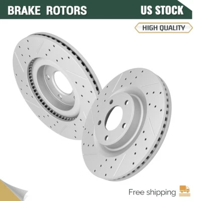 Rotores de freno de disco ranurados perforados delanteros para Ford Edge Lincoln MKX 2007-2014 Foto 1 de 4