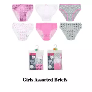 Kids Pack of 3 Girls Briefs Under wears Cotton Knickers for 2 to 8 years Ages UK - Picture 1 of 3