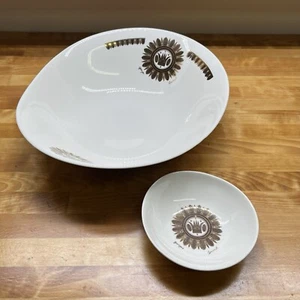 De Colección Georges Briard Regalia Corona Oro Blanco Juego de Cuencos Redondos Ovalados Firmados - Imagen 1 de 22