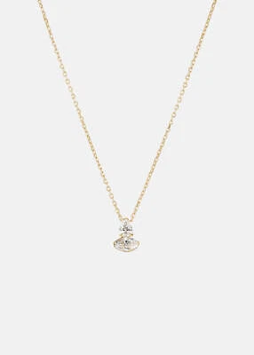 Collar de oro de 18 k con diamantes cultivados en laboratorio con montura de brújula corte pera y marquesa de 0,70 quilates Foto 1 de 4