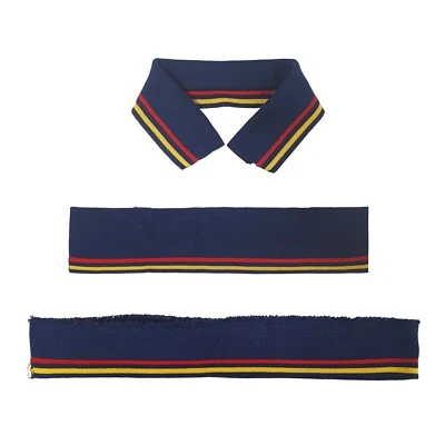 Rib Knit Collar & Cuff Set.2 Collars + 2 Cuff Strip.Flat Knit Polo Shirt Collar - Image 1 of 4
