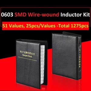 0603 Sample Book 51 Values SMD Wire-wound Inductor Assortment Kit -Total 1275pcs - Picture 1 of 7