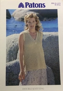 Patons Damen langes ärmelloses Top DK STRICKMUSTER 5279 - (30-40") - Bild 1 von 2