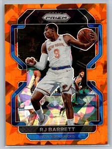 Panini Prizm Orange Ice 2021 coincidencia de color #201 RJ Barrett NY Knicks - Imagen 1 de 2