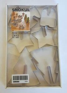 Set 6 tagliabiscotti 3D Ikea Snokul albero di Natale stella renna Johan Kroon - Foto 1 di 4