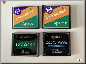 APACER Compact Flash CF 32MB 64MB 128MB 256MB 4GB 32GB mit Schutzhülle - Picture 1 of 2