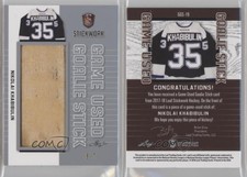 2018 Leaf ITG Stickwork Game Used Goalie Stick Silver /7 Nikolai Khabibulin