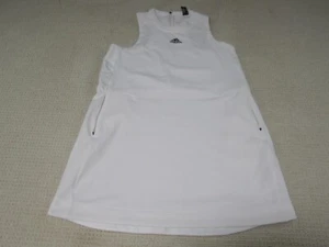 Adidas Tank Dress Womens Medium White Top Athletic Sleeveless Stretchy Fabric - Picture 1 of 13
