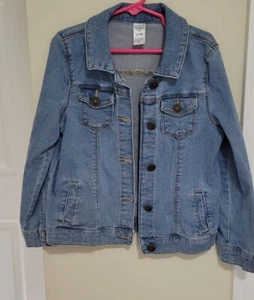 Girls Carter's Denim Light Wash Button Up  Denim jacket Size 7 /7 A  - Picture 1 of 9