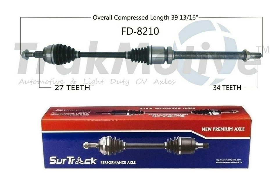 Eje CV derecho pasajero delantero derecho SurTrack FD-8210 para Ford Focus 2012-2014 Foto 1 de 1
