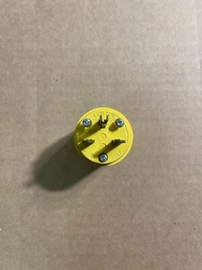 NEW 2-PCS Leviton Commercial Straight Blade Plug 6-15P 15A 250VAC - YELLOW - Picture 1 of 2