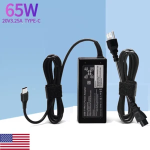 65W USB C Laptop Charger Adapter For Lenovo ThinkPad,HP, Chromebook,Fast Charger - Picture 1 of 8