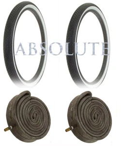 ALTA BICYCLE CRUISER S-2 TIRES 26 x 2.125 WHITEWALL CLASSIC MINI BRICK 6pc SET. - Picture 1 of 2