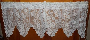 Heritage Lace White Window Valance 52" Wide - Picture 1 of 3