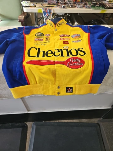 Vntg JH Design Cheerios Racing Jacket #43 Bobby Labonte Jacket Youth 2XL 13-14 Cover