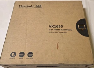 ViewSonic VX1655 15.6 Inch 1080p FHD Portable LED IPS Monitor FREE SHIPPING - Picture 1 of 8
