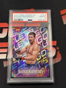 Shavkat Rakhmonov Let’s Go - 2025 Topps Chrome UFC #LGO-9 PSA 10 💎 - Picture 1 of 2