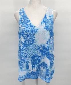 Lilly Pulitzer Tank Top Damen Small Florin Wende V-Ausschnitt Ärmellos Lileeze - Bild 1 von 18