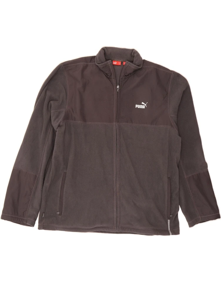 PUMA Mens Fleece Jacket UK 42 2XL Grey Polyester DW62 - Image 1 of 3