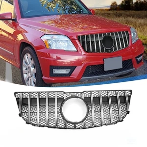 Sliver Front Grille For Mercedes Benz X204 GLK-CLASS 2013-2015 GTR Style grill - Picture 1 of 5
