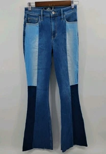Pantalones de mezclilla elásticos acampanados vintage de tiro alto Hollister para mujer 3R 26/32 azules - Imagen 1 de 9