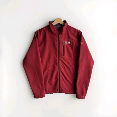 Chaqueta Mountain Hardware Soft Shell Para Hombre Mediana Forrada de Vellón Roja Borgoña Foto 1 de 4