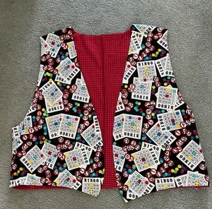 Handmade Novelty Bingo Vest Lightweight Cotton - Picture 1 of 8