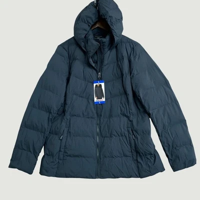 NWT 32 Degrees Heat Womens Hooded Puffer Jacket Size L Blue Lightweight Warm - Image 1 of 4