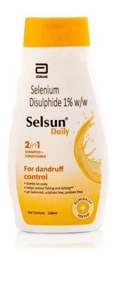 SELSUN YELLOW Selsun Daily 2 in 1 Anti-Dandruff Shampoo & Conditioner 120ml | UK Seller