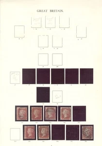 GB QV LINE ENGRAVED SG43/44 PLATES 71-220 MINT/USED COLLECTION, 5 PAGES (875A). - Picture 1 of 5
