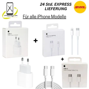 ORIGINAL Apple 20W USBC Adapter Netzteil & iPhone  14 15 16 17Pro Max 1m2m Kabel - Bild 1 von 12