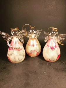 3- Russ Berrie Angels Of Love Musicians Hand Blown Glass Ornaments - Picture 1 of 11