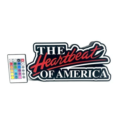 Chevrolet Heartbeat of America LED Light Up Sign, Chevy Garage Light Up LED Sign - Image 1 of 4