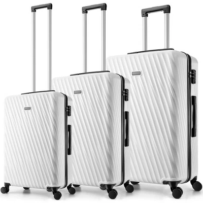 Juego de equipaje de 3 piezas con ruedas rígidas maletas grandes con bloqueo TSA lado rígido Foto 1 de 4
