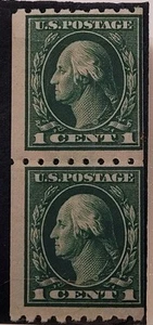COIL LINE PAIR MNH 1 Cent Stamp Rare - Picture 1 of 1