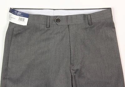 Pantalones de vestir para hombre Ralph Lauren gris espiga frente plano 34x30 nuevos con etiquetas nuevos  Foto 1 de 4