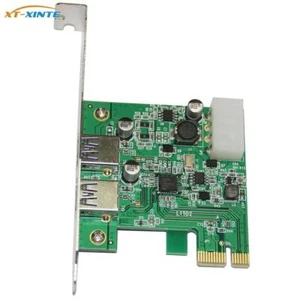 To Card for Card Desktop PCI-E Extension USB3.0 Port 2 Adapter USB3.0 PCIE New - Picture 1 of 5