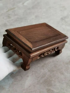 Soporte de madera marrón ji-chi madera rectángulo base de exhibición de curiosidades para jarrón figura olla1 - Imagen 1 de 6